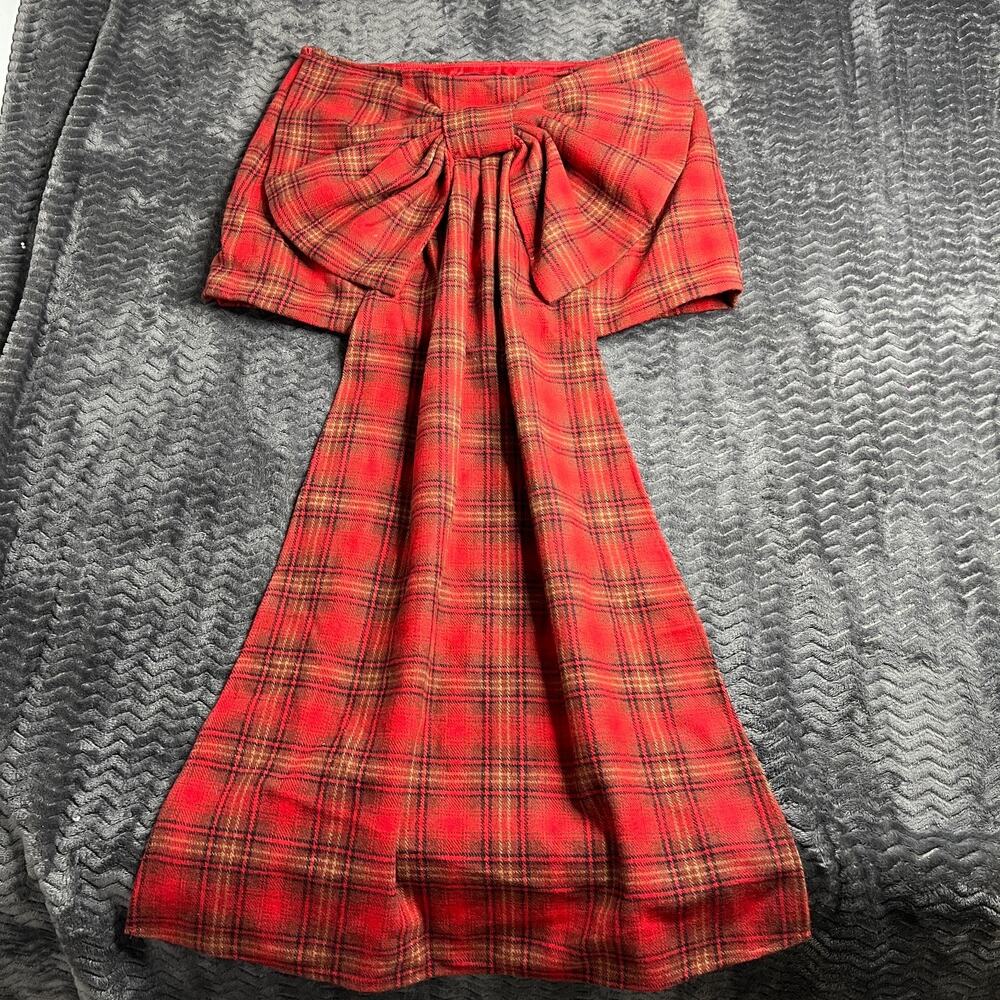 Lovely Days Plaid Bow Mini Skirt Size XL